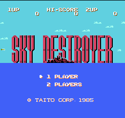 Sky Destroyer (Japan) Title Screen
